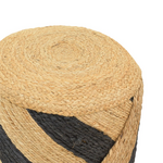 Σκαμπό Relous Inart Φυσικό-Μαύρο 100% Γιούτα 40x40x40εκ