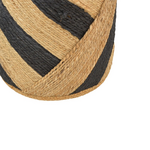 Σκαμπό Relous Inart Φυσικό-Μαύρο 100% Γιούτα 40x40x40εκ