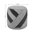 Σκαμπό Relous Inart Φυσικό-Μαύρο 100% Γιούτα 40x40x40εκ