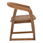 Πολυθρόνα Somalia Pakoworld Σκελετός Αλουμινίου με Teak Πόδι σε Φυσική Απόχρωση και Καφέ pe Rattan 57x62x80εκ