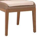 Καρέκλα Swinton Pakoworld Σκελετός Αλουμινίου με Teak Πόδι σε Φυσική Απόχρωση και Κρεμ Ύφασμα 53x63x86εκ