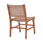 Καρέκλα Sponze Pakoworld Σκελετός Teak Ξύλο με Σχοινί σε Φυσική Απόχρωση 50x58x85εκ