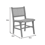 Καρέκλα Sponze Pakoworld Σκελετός Teak Ξύλο με Σχοινί σε Φυσική Απόχρωση 50x58x85εκ