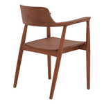 Πολυθρόνα Jambene Pakoworld Teak Ξύλο σε Καρυδί Απόχρωση 57x54x79εκ