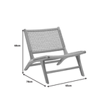 Πολυθρόνα Beatrice Pakoworld Σκελετός Teak Ξύλο με Σχοινί σε Φυσική Απόχρωση 65x78x68εκ