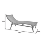 Ξαπλώστρα Rebelise Pakoworld Σκελετός Teak Ξύλο και Σχοινί σε Φυσική Απόχρωση 60x180x85εκ