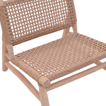 Πολυθρόνα Wanderlene Pakoworld Σκελετός Teak Ξύλο με Σχοινί σε Φυσική Απόχρωση 67x79x68εκ