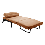 Πολυθρόνα-Κρεβάτι Fancy Pakoworld Ύφασμα Βελούδο σε Σάπιο Μήλο Απόχρωση κα Πόδι Μαύρο Μέταλλο 95x98x70εκ