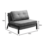 Πολυθρόνα-Κρεβάτι Fancy Pakoworld Ύφασμα Βελούδο σε Σάπιο Μήλο Απόχρωση κα Πόδι Μαύρο Μέταλλο 95x98x70εκ