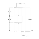 Ντουλάπα Κουζίνας Guzel Pakoworld σε Λευκή Απόχρωση 60x31.4x140εκ