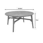 Τραπέζι Colen Pakoworld Teak Ξύλο σε Φυσική Απόχρωση Φ150x75εκ