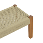 Παγκάκι uma Pakoworld Teak Ξύλο και Σχοινί σε Φυσική Απόχρωση 120x45x40εκ