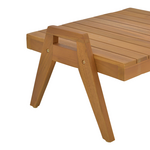 Τραπέζι Kally Pakoworld Teak Ξύλο σε Φυσική Απόχρωση 60x50x34εκ