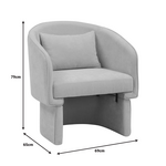 Πολυθρόνα Playmob Pakoworld Ύφασμα σε Μπεζ Απόχρωση 69x65x79εκ