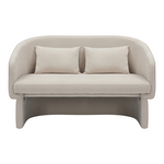 Καναπές Διθέσιος Playmob Pakoworld Ύφασμα σε Μπεζ Απόχρωση 65x128x79εκ