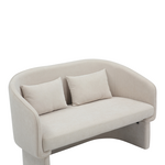 Καναπές Διθέσιος Playmob Pakoworld Ύφασμα σε Μπεζ Απόχρωση 65x128x79εκ