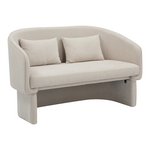 Καναπές Διθέσιος Playmob Pakoworld Ύφασμα σε Μπεζ Απόχρωση 65x128x79εκ