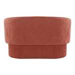 Καναπές Διθέσιος Playmob Pakoworld Ύφασμα σε Κεραμιδί Απόχρωση 65x128x79εκ