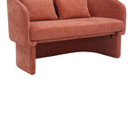 Καναπές Διθέσιος Playmob Pakoworld Ύφασμα σε Κεραμιδί Απόχρωση 65x128x79εκ