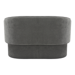 Καναπές Διθέσιος Playmob Pakoworld Ύφασμα σε Γκρι Απόχρωση 65x128x79εκ