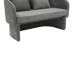 Καναπές Διθέσιος Playmob Pakoworld Ύφασμα σε Γκρι Απόχρωση 65x128x79εκ