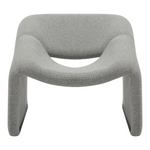 Πολυθρόνα Clous Pakoworld Μπουκλέ Ύφασμα σε Ανοιχτή Γκρι Απόχρωση 86x77x73.5εκ