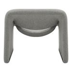 Πολυθρόνα Clous Pakoworld Μπουκλέ Ύφασμα σε Ανοιχτή Γκρι Απόχρωση 86x77x73.5εκ