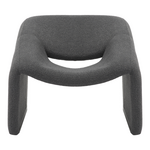 Πολυθρόνα Clous Pakoworld Μπουκλέ Ύφασμα σε Ανθρακί Απόχρωση 86x77x73.5εκ