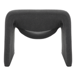 Πολυθρόνα Clous Pakoworld Μπουκλέ Ύφασμα σε Ανθρακί Απόχρωση 86x77x73.5εκ