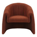 Πολυθρόνα Fassy Pakoworld Μπουκλέ Ύφασμα σε Κεραμιδί Απόχρωση 80x66x80εκ