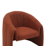 Πολυθρόνα Fassy Pakoworld Μπουκλέ Ύφασμα σε Κεραμιδί Απόχρωση 80x66x80εκ