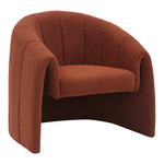 Πολυθρόνα Fassy Pakoworld Μπουκλέ Ύφασμα σε Κεραμιδί Απόχρωση 80x66x80εκ