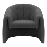 Πολυθρόνα Fassy Pakoworld Μπουκλέ Ύφασμα σε Ανθρακί Απόχρωση 80x66x80εκ