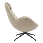 Πολυθρόνα Περιστρεφόμενη Flago Pakoworld Μπουκλέ Ύφασμα σε Μπεζ Απόχρωση 85x88x103.5εκ