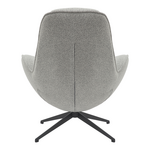 Πολυθρόνα Περιστρεφόμενη Flago Pakoworld Μπουκλέ Ύφασμα σε Ανοιχτή Γκρι Απόχρωση 85x88x103.5εκ