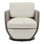 Πολυθρόνα Περιστρεφόμενη Coupa Pakoworld Ύφασμα σε Μπεζ Απόχρωση 75x77x79εκ