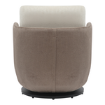 Πολυθρόνα Περιστρεφόμενη Coupa Pakoworld Ύφασμα σε Μπεζ Απόχρωση 75x77x79εκ