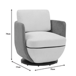 Πολυθρόνα Περιστρεφόμενη Coupa Pakoworld Ύφασμα σε Μπεζ Απόχρωση 75x77x79εκ