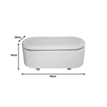 Σκαμπό Μπαούλο Tara Inart σετ 2 τεμ Βελούδο Ύφασμα σε Σκούρη Γκρι και Ανθρακί Απόχρωση