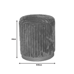 Σκαμπό Pance Inart σετ 2 τεμ Μπουκλέ Ύφασμα σε Μπεζ και Λευκή Απόχρωση