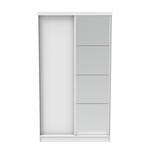Ντουλάπα Δίφυλλη Συρόμενη με Καθρέφτη Korredor Pakoworld Μελαμίνη σε Λευκή Απόχρωση 120x60x220εκ
