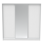 Ντουλάπα Τριφυλλη Συρόμενη με Καθρέφτη Aparador i Pakoworld Μελαμίνη σε Λευκή Απόχρωση 240x60x240εκ
