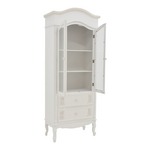 Βιτρίνα Pazlen Inart mdf σε Λευκή Αντικέ Απόχρωση 74.5x39x190εκ
