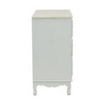 Συρταριέρα Pazlen Inart mdf σε Λευκή Αντικέ Απόχρωση 80x40x80εκ