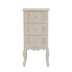 Συρταριέρα Pazlen Inart mdf σε Λευκή Αντικέ Απόχρωση 40x34.5x82εκ