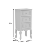 Συρταριέρα Pazlen Inart mdf σε Λευκή Αντικέ Απόχρωση 40x34.5x82εκ