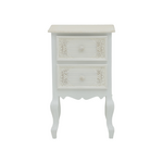 Συρταριέρα Pazlen Inart mdf σε Λευκή Αντικέ Απόχρωση 40x45x65εκ