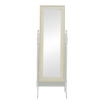 Καθρέπτης Malone Inart mdf σε Λευκή Αντικέ Απόχρωση 55x50x160εκ