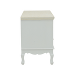 Έπιπλο Τηλεόρασης Joliene Inart mdf σε Λευκή Αντικέ-Φυσική Απόχρωση 100x42x61εκ