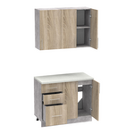 Σύνθεση Κουζίνας Festa i Pakoworld Μελαμίνη σε Sonoma Απόχρωση 100x60x85εκ